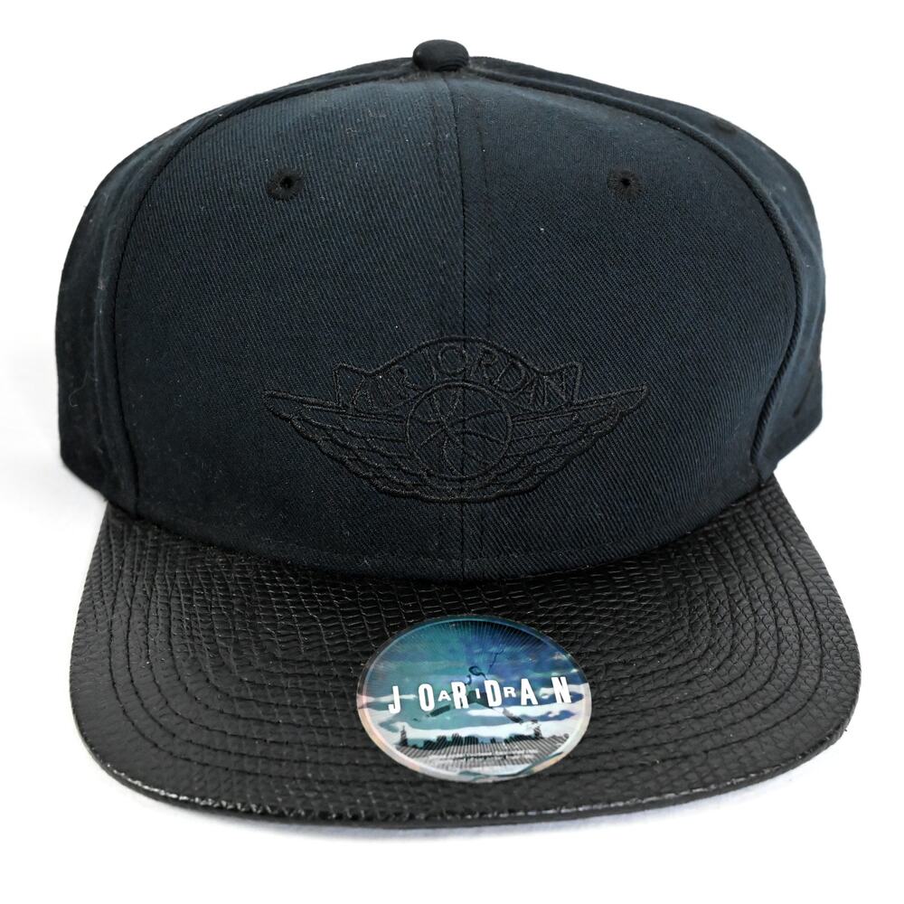 Jordan Black/Black Wings Snapback Hat